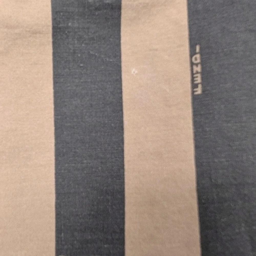 Vintage Fendi Roma Set of 2 Pillow Shams Brown Pequin Stripe Logo 26x22